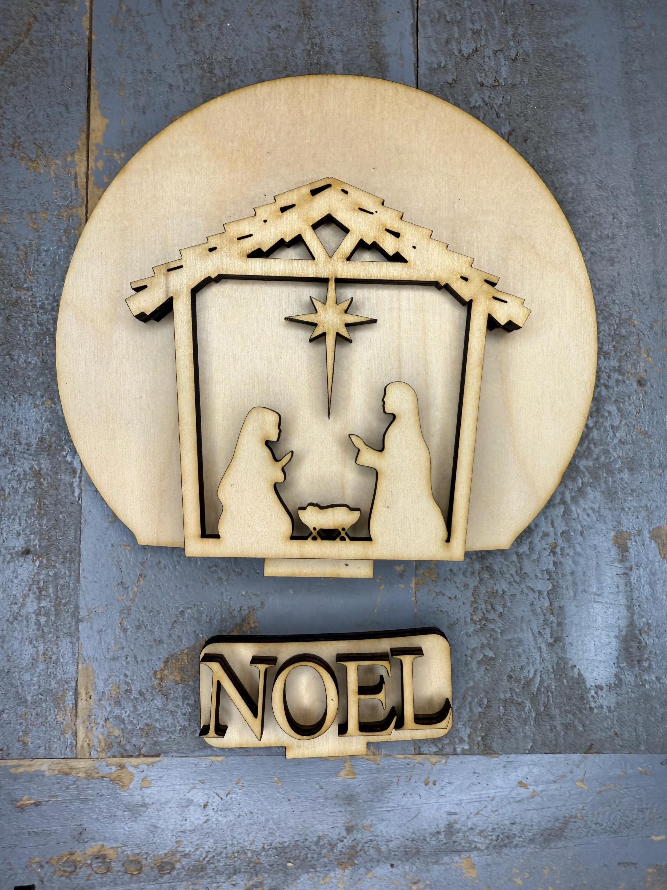 Insert for SNOWGLOBE  or Gumball machine interchangeable Noel nativity scene blank DIY KIT