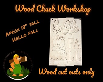 Hello Fall Sign Wood Blank DIY Kit