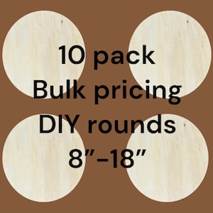 10 pack BULK BUY - DISCOUNTED Wood blank rounds various sizes for door hangers, plaques or other diy projects Free Shipping