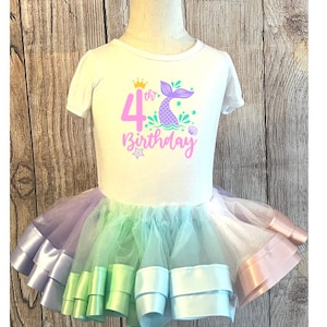 Mermaid Birthday Tutu Outfit, 1st Birthday Mermaid outfit,