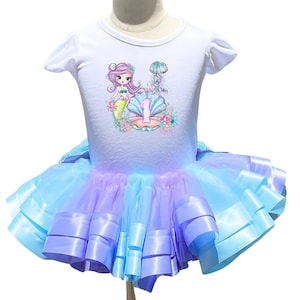 Mermaid Birthday Tutu Outfit, 1st Birthday Mermaid outfit,