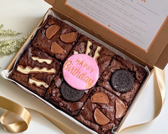 Luxury Letterbox Brownies, Birthday Postal Brownies,Chocolate Gift Box,Letterbox Gift,Birthday Hamper,Birthday Cake, Happy Easter Gifts ..