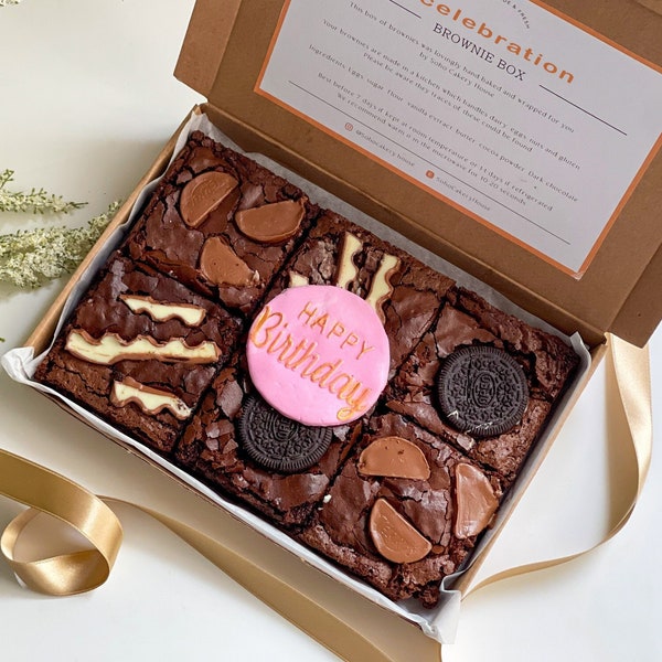 Luxury Letterbox Brownies, Birthday Postal Brownies,Chocolate Gift Box,Letterbox Gift,Birthday Hamper,Birthday Cake, Happy Easter Gifts ..