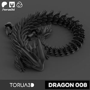 Articulated Dragon 008 | STL file | 3d print file | stl files | stl file 3d printing | articulated dragon stl | articulated stl