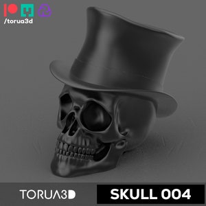 Skull Decoration 004 - STL file for 3D printing - Halloween - day of the dead - 3D hat - STL designs for 3D printing - virtual Product