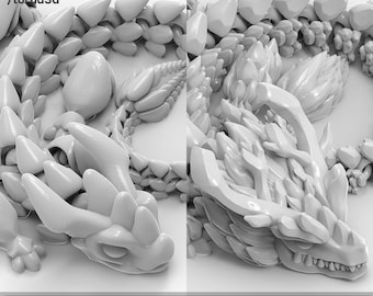 Articulated Dragon 3D Print Model | STL File