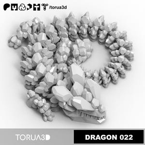 Digital product Articulated Dragon 022 | STL file | 3d print file | stl files | stl file 3d printing | articulated dragon stl