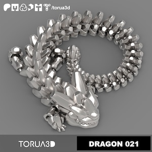Articulated Dragon 021 | STL file | 3d print file | stl files | stl file 3d printing | articulated dragon stl | articulated stl