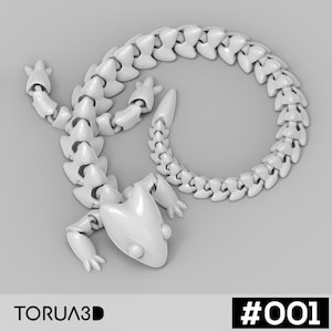 Articulated Dragon 001 - STL file for 3D printing | STL file | 3d print file | stl files | stl file 3d printing | articulated dragon stl