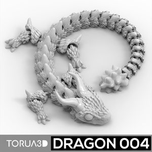 Articulated Dragon 004 - STL file for 3D printing | STL file | 3d print file | stl files | stl file 3d printing | articulated dragon stl