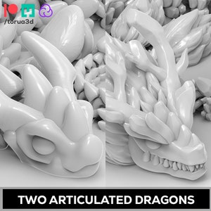 Articulated Dragon 3D Print Model | STL File - Etsy