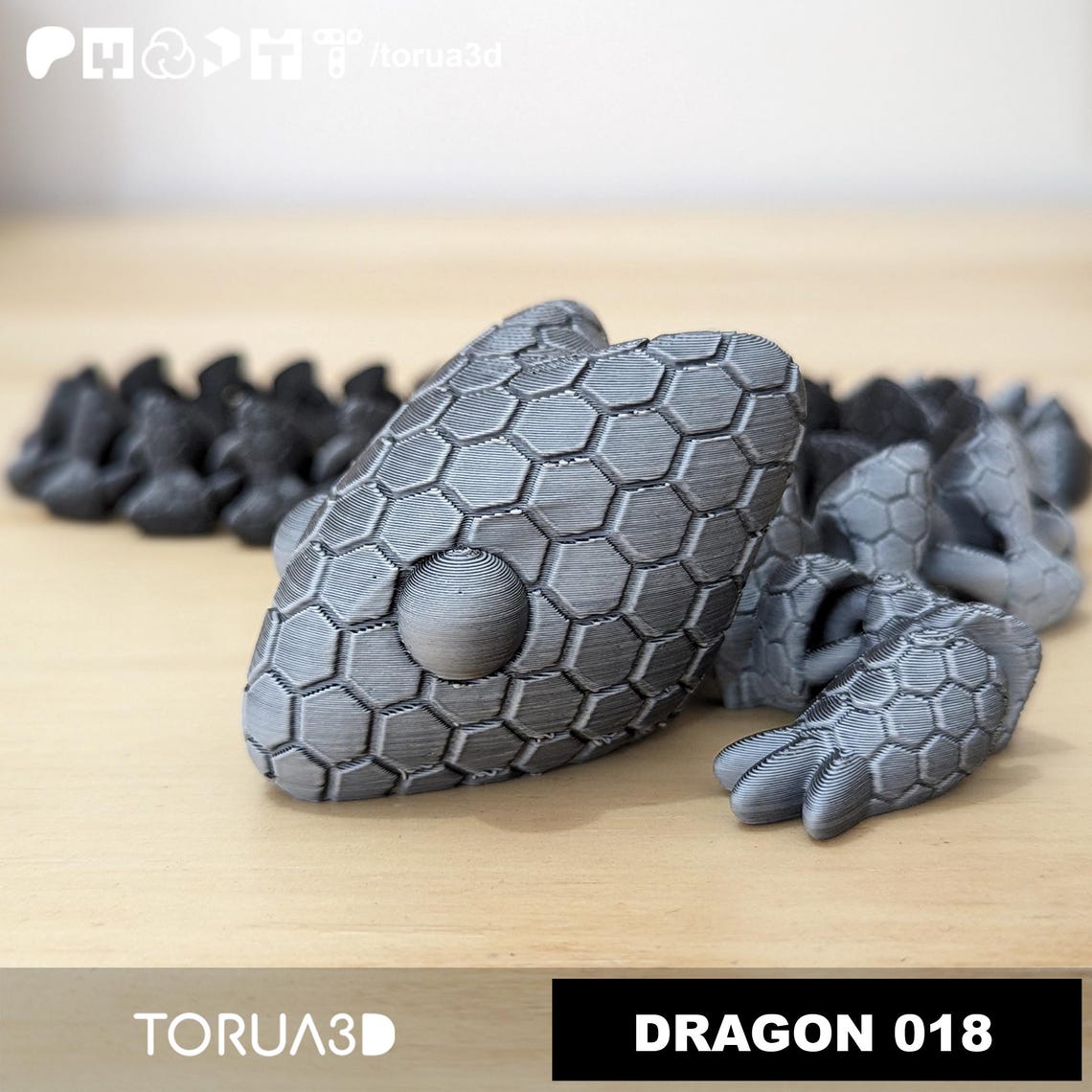 Articulated Dragon STL File | 3D Print Model - Etsy