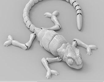 Articulated Chameleon 3D Printing STL File