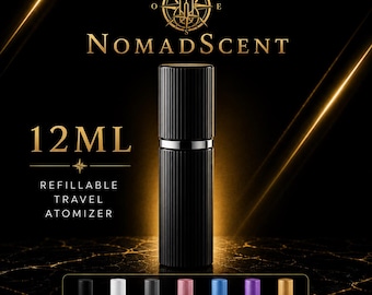 12ml Refillable Perfume Atomizer Travel Spray Bottle – Portable Glass Perfume Dispenser, Fine Mist Refillable Travel Perfume Bottle