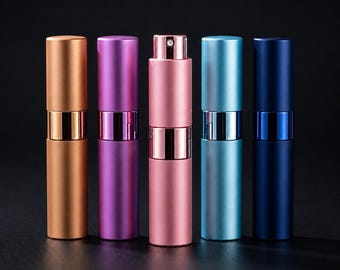 Atomizador de perfume recargable de lujo de 8 ml y 15 ml | Frasco de perfume portátil para viajes | Mini recipiente de fragancia a prueba de fugas | Regalo elegante
