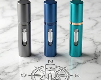 Navulbare parfumverstuiver 5 ml reissprayflesje – Draagbaar mini glazen parfumflesje, fijne nevel, navulbaar reisparfumflesje