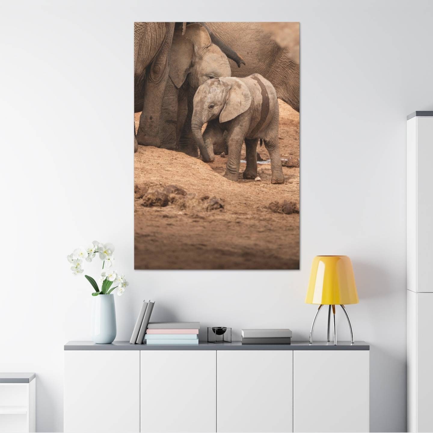 Baby Elephant Canvas Print Wall Art Home Decor Elephant Elephant Photo
