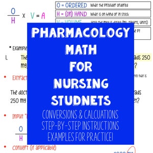 Pharmacology Math for Nursing Students