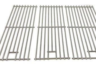 Replacement 304 Solid Stainless Steel Cooking Grates for Barbeques Galore XC03WN, XG3TBWN, Kmart 640-784047-110, Gas Models, Set of 3