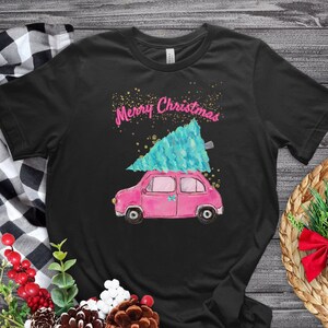 Merry Christmas Shirt - Pink Christmas Shirt - Pastel Christmas Tshirt