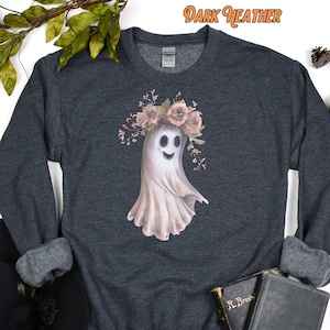 Halloween Unisex Sweatshirt, Boho Ghost Shirt, Pastel Halloween Shirt, Cute Ghost Shirt, Fall Sweatshirt