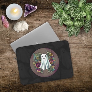 Boho Ghost Laptop Sleeve, Halloween Laptop Case, Tablet Accessories, Tablet Pouch