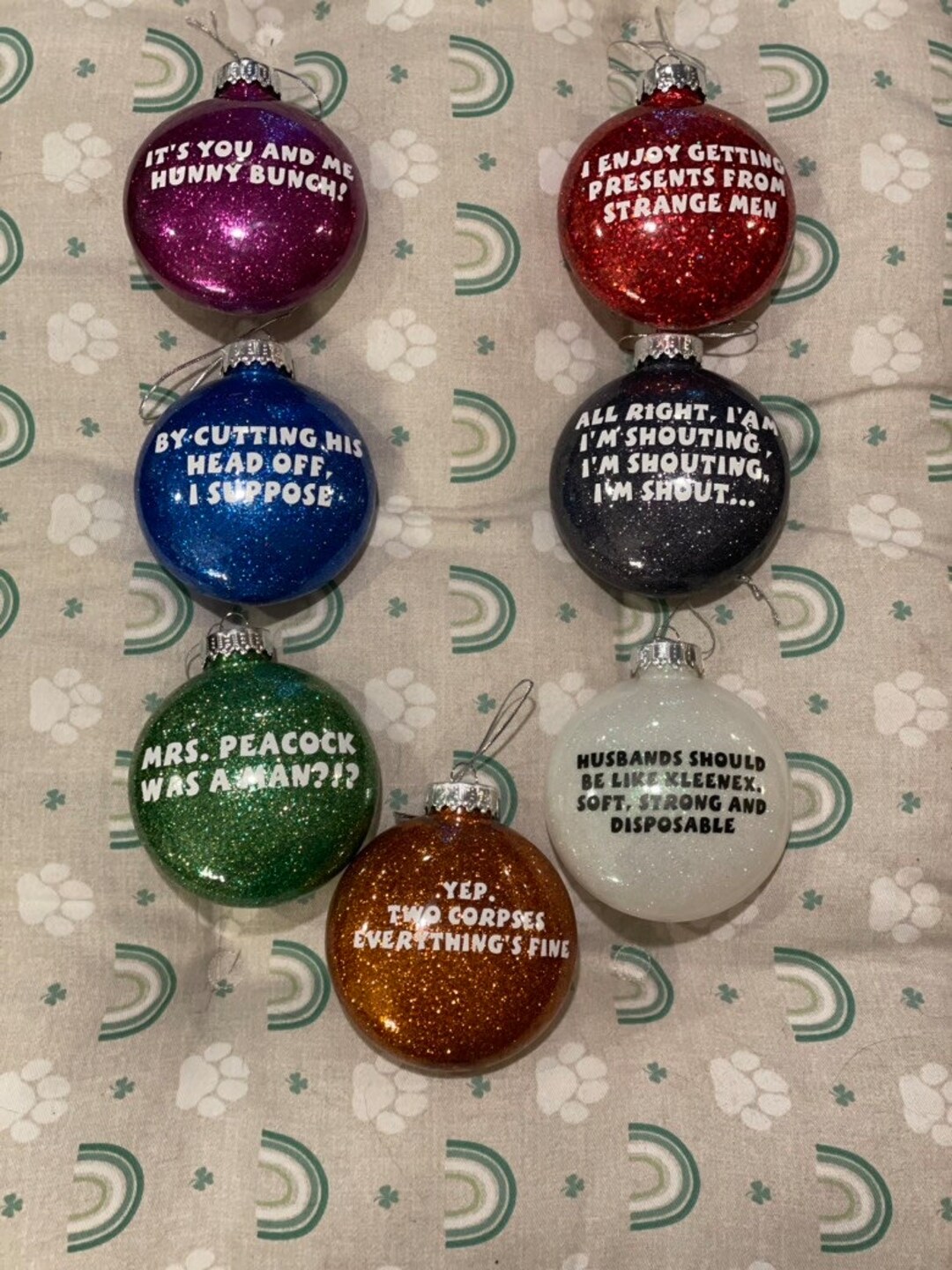 Clue Double Sided Character Quote/ Weapon Ornaments Etsy