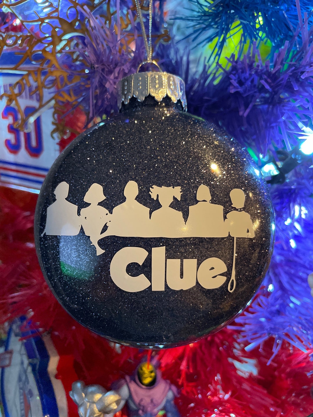 Clue Character Plastic Glitter Ornament Etsy