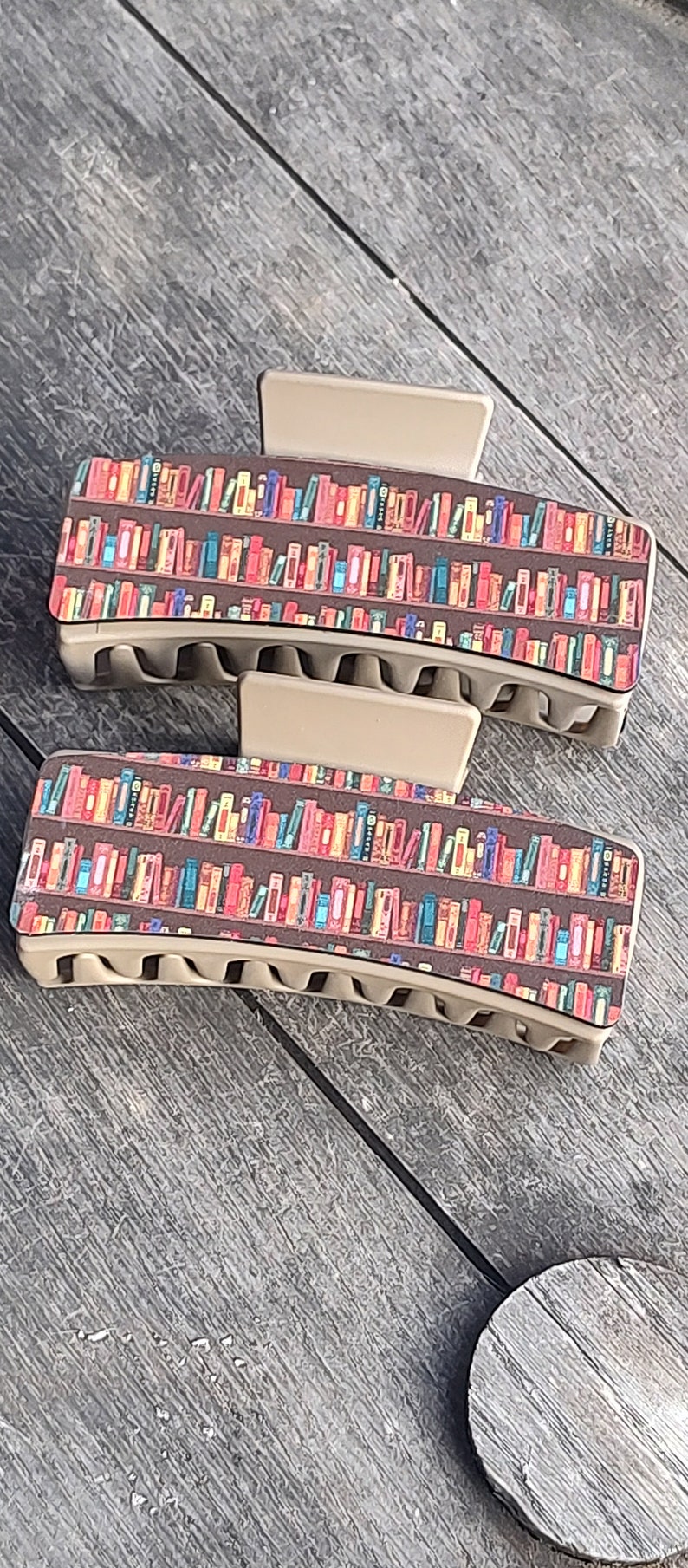 Literary Chic: Bookish Claw Clip for Your Hair Quirky Accessory for Book Lovers, teacher gift, book lover gift zdjęcie 5