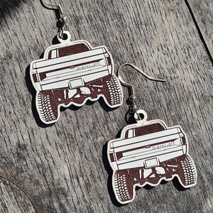 Old Square Body Truck Earrings