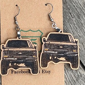 Old Square Body Truck Earrings