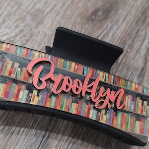 Literary Chic: Bookish Claw Clip for Your Hair - Quirky Accessory for Book Lovers, teacher gift, book lover gift