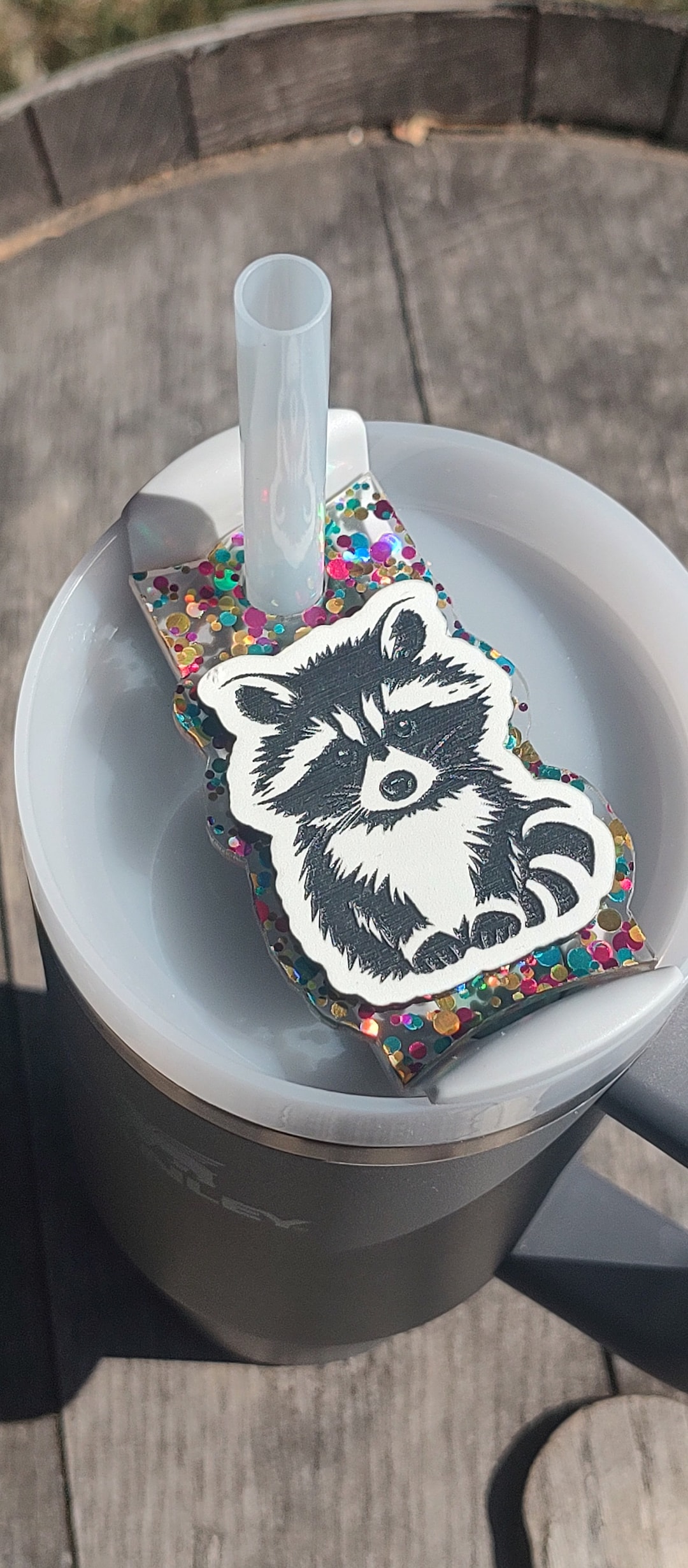 Raccoon Cup Straw Topper for Your Tumbler, Raccoon Lover Gift, Quirky ...
