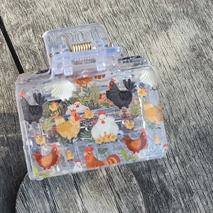 Chicken Hair Claw Clip, Farm Animal Acrylic Hair Accessory - Etsy