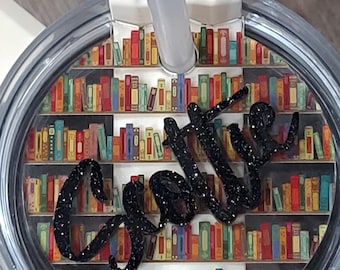 Bookish Cup Straw Topper for Your Tumbler Quirky Accessory for Book Lovers, teacher gift, book lover gift, 40oz, 30oz