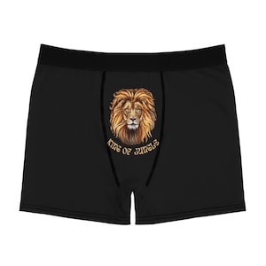 Herren Boxershorts - König des Dschungels Boxer Brief - Für Ihn Geschenk - Herren Slip - Herren Boxer - Herren Shorts - Herren Unterwäsche - Herren Hose