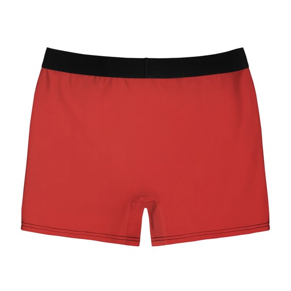 Boxer Uomo Con Stampa Cuori, Slip Pantaloncini Sportivi In Poliestere, Intimo Casual