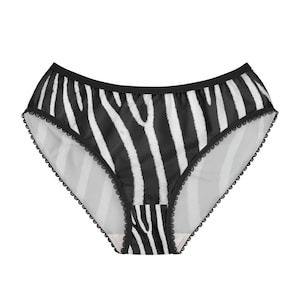 WOMEN’S BRIEFS - Zebra Briefs - Zebra Underwear - Valentine Briefs - Women&#39;s Clothing - Zebra Briefs - Women&#39;s Underwear - Briefs For Her