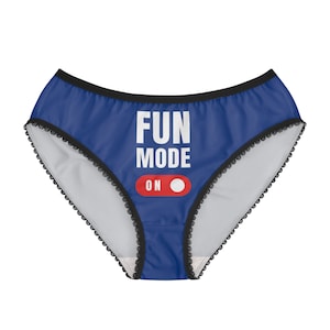 WOMEN&#39;S BRIEFS - Fun Mode On Brief - Ladies Briefs - Women&#39;s Panties - Valentine&#39;s Gifts - Wedding Gifts - Women&#39;s Clothing - Panties