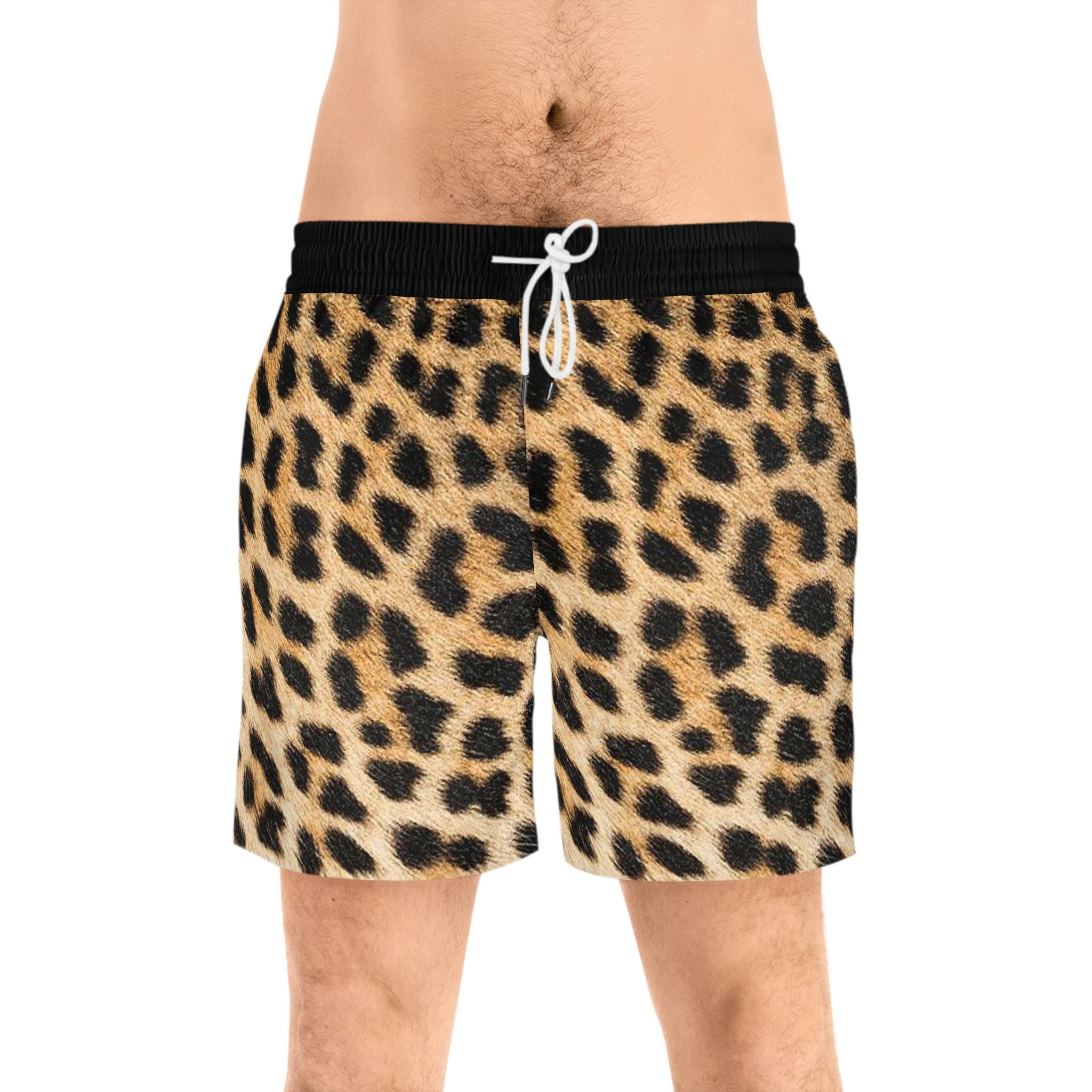 MEN'S LEOPARD SWIM Trunks, Men Bathing Suit, Men Swim Trunks