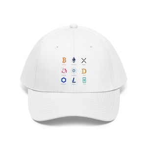 TWILL HAT - Crypto Baseball Cap - Cotton Twill Hat - Crypto Coins Cap - Hat For Gift - Crypto Hat - Classic Twill Hat - Crypto Lover Cap