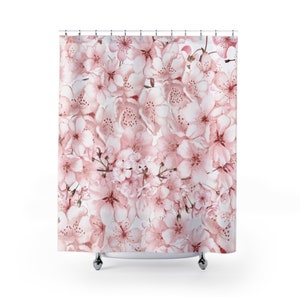 Voshin Duschvorhang Mit Vintage Blumenmuster – 180x188 Cm, Wasserdicht, Mit Haken