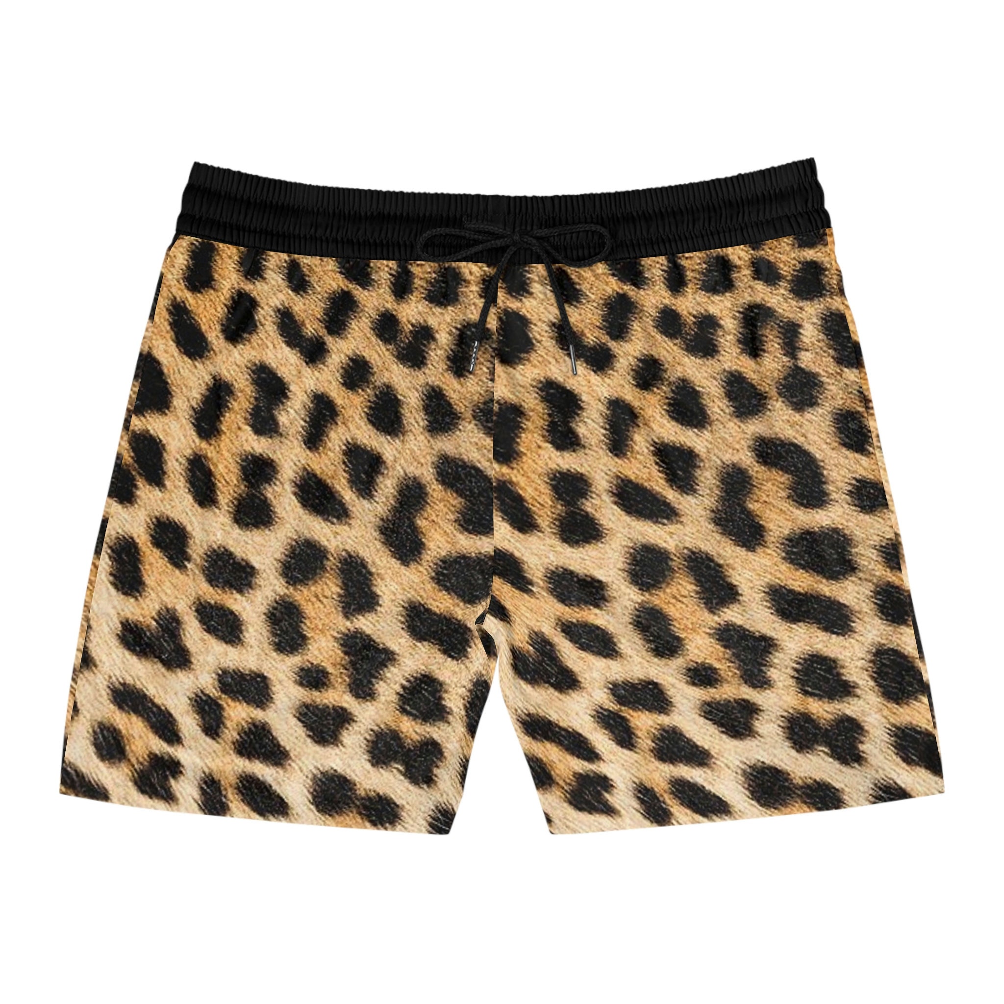 Celucke Badehose Herren Im Leopard-Print – Schnelltrocknend, Chlorresistent Mit Kordelzug
