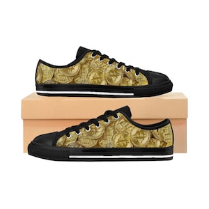 MEN&#39;S BITCOIN SNEAKERS - Crypto Men&#39;s Sneakers - Cryptocurrency Men&#39;s Sneakers - Men&#39;s Athletic Sneakers - Sneakers - Shoes