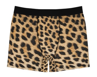 MEN&#39;S BOXER BRIEFS - Leopard Boxer Briefs - Valentine&#39;s Gift - Men&#39;s Briefs - Men&#39;s Boxer - Men&#39;s Shorts - Men&#39;s Underwear - Men&#39;s Pan