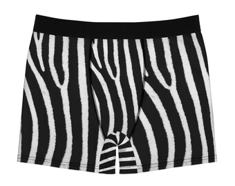 MEN&#39;S BOXER BRIEFS - Zebra Boxer Briefs - Valentine&#39;s Gift - Men&#39;s Briefs - Men&#39;s Boxer - Men&#39;s Shorts - Men&#39;s Underwear - Men&#39;s Pant