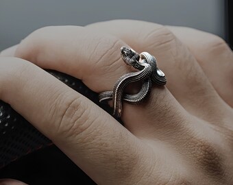 Snakes - infinity - Adjustable ring - Copper - Adjustable - Viper