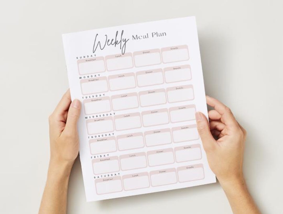 Minimalist Weekly Meal Planner Printable: Neutral Kitchen Design (PDF ...