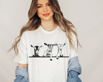Cute Goats Shirt, Funny Goat Kid Shirt, Goats T shirt, Farm Animal Shirt, Unisex Goat Shirt, Goat Farmer T shirt, Gift for Goat Lover, Goats