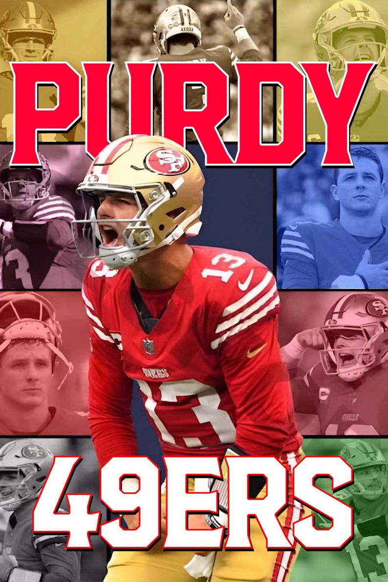Brock Purdy San Francisco 49ers Poster Football Wall Art Football ...